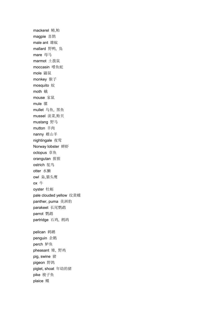 有关动植物名称的单词.doc_第5页