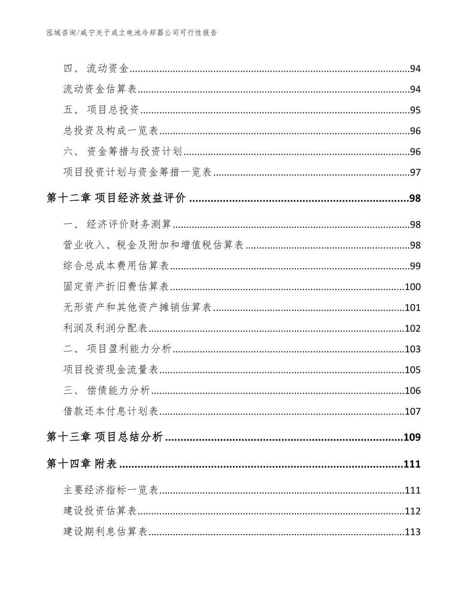 咸宁关于成立电池冷却器公司可行性报告（模板参考）_第5页