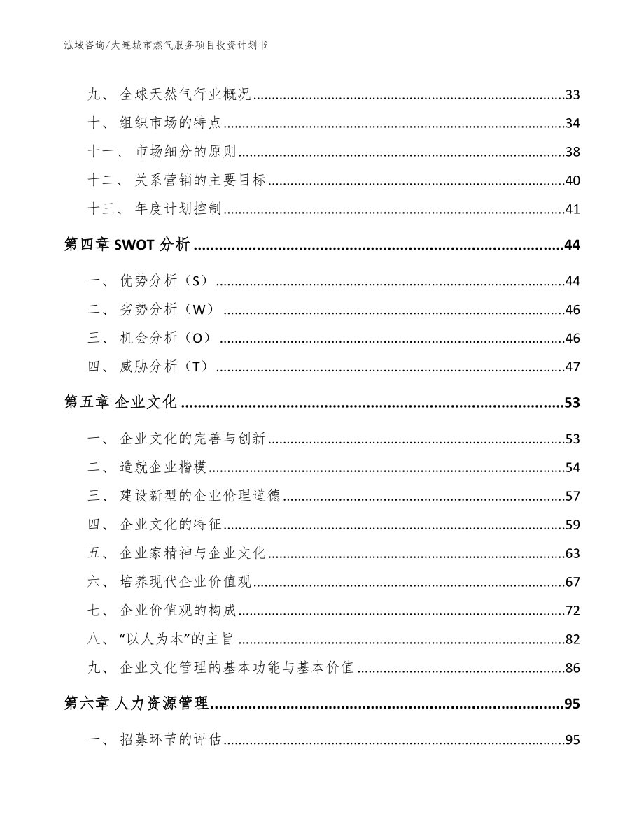 大连城市燃气服务项目投资计划书范文_第4页