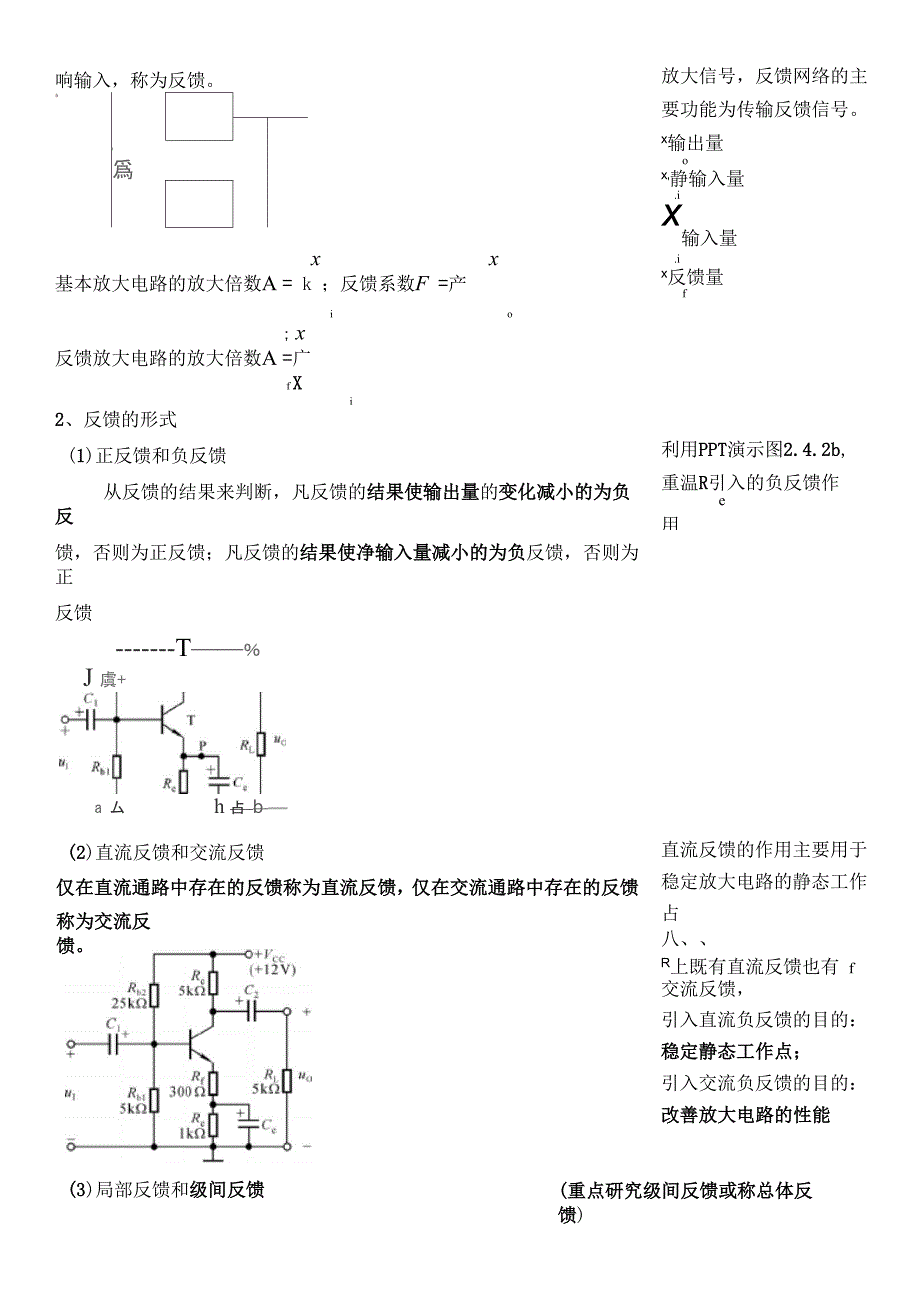 反馈的概念及判断方法、负反馈放大电路的四种基本组态_第3页