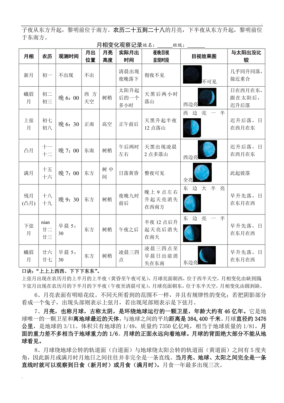 月相变化观察记录姓名_第2页