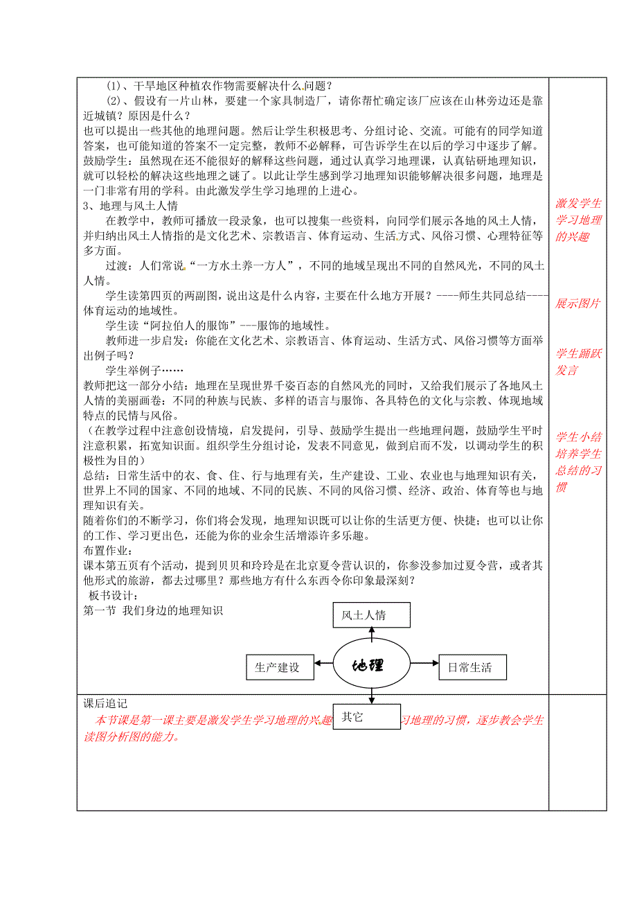 【最新】江苏省徐州市铜山区七年级地理上册1.1我们身边的地理知识教案新版湘教版3_第2页