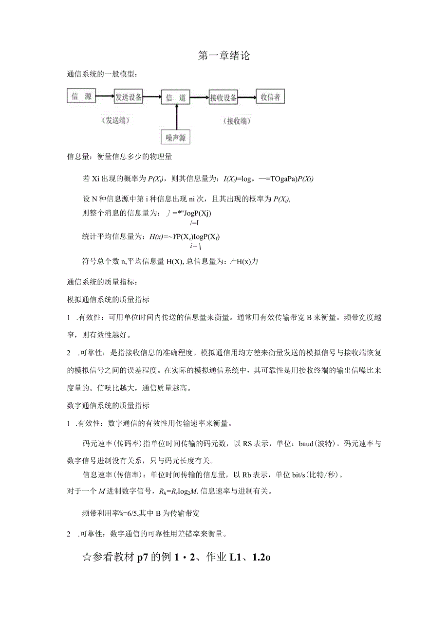 通信原理复习资料_第1页