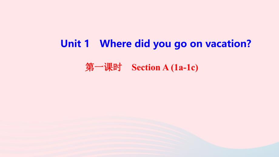 最新八年级英语上册Unit1Wheredidyougoonvacation第一课时SectionA1a1c课件_第1页