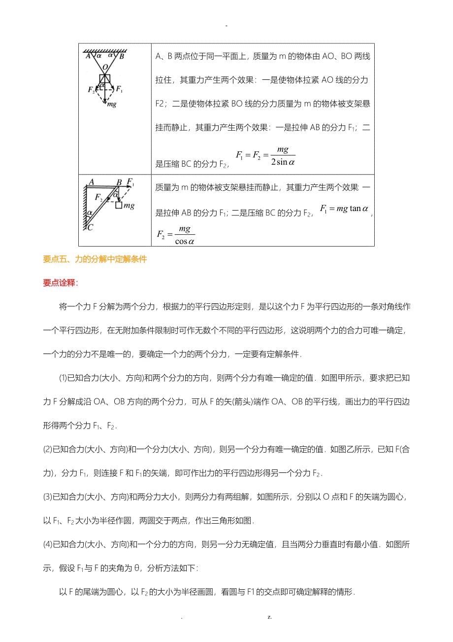 知识讲解力的合成与分解提高版_第5页