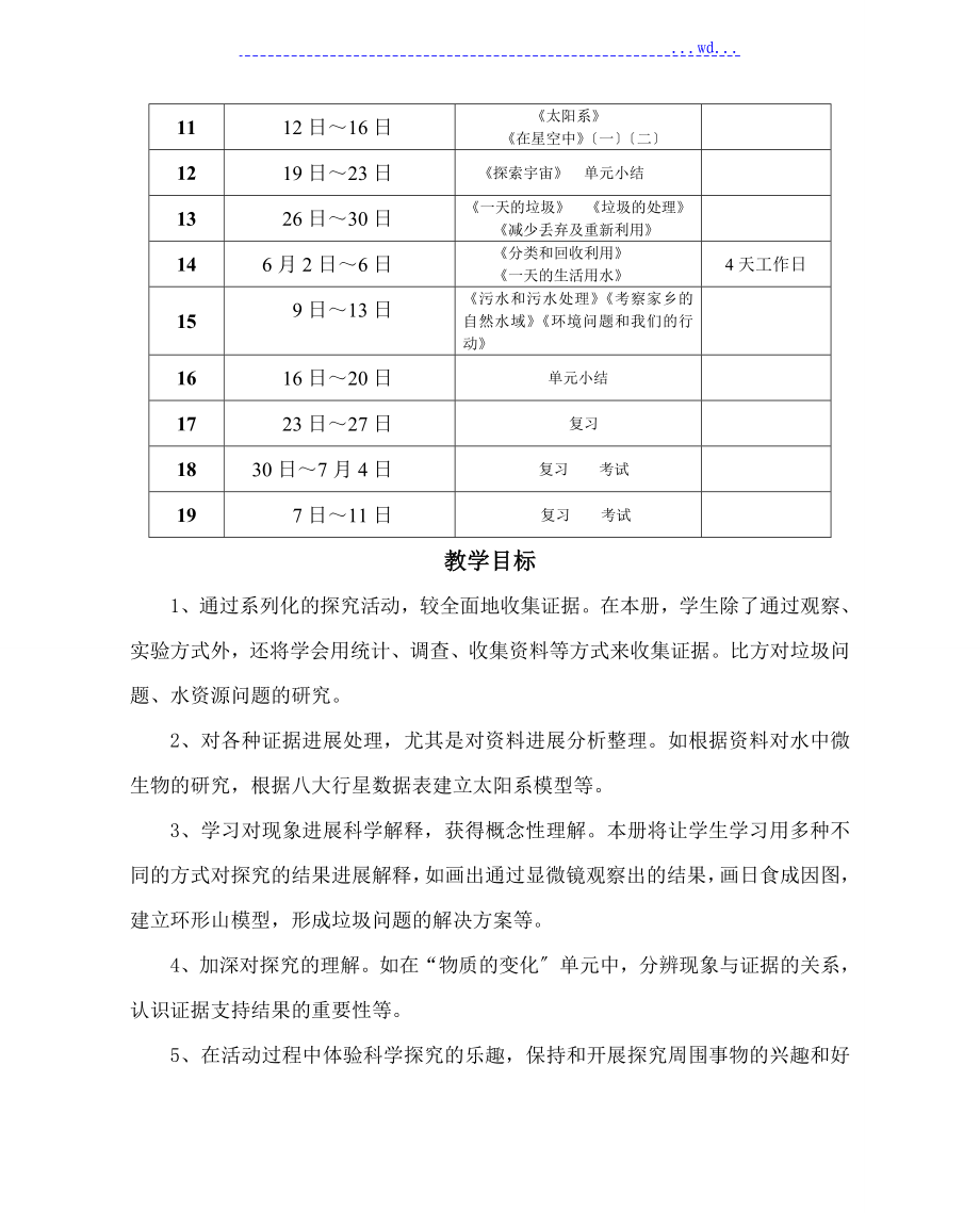 六年级下册优秀科学教学案与反思_第4页