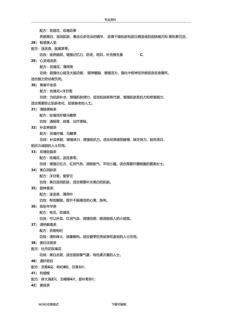 各种花茶搭配功效大全_第3页