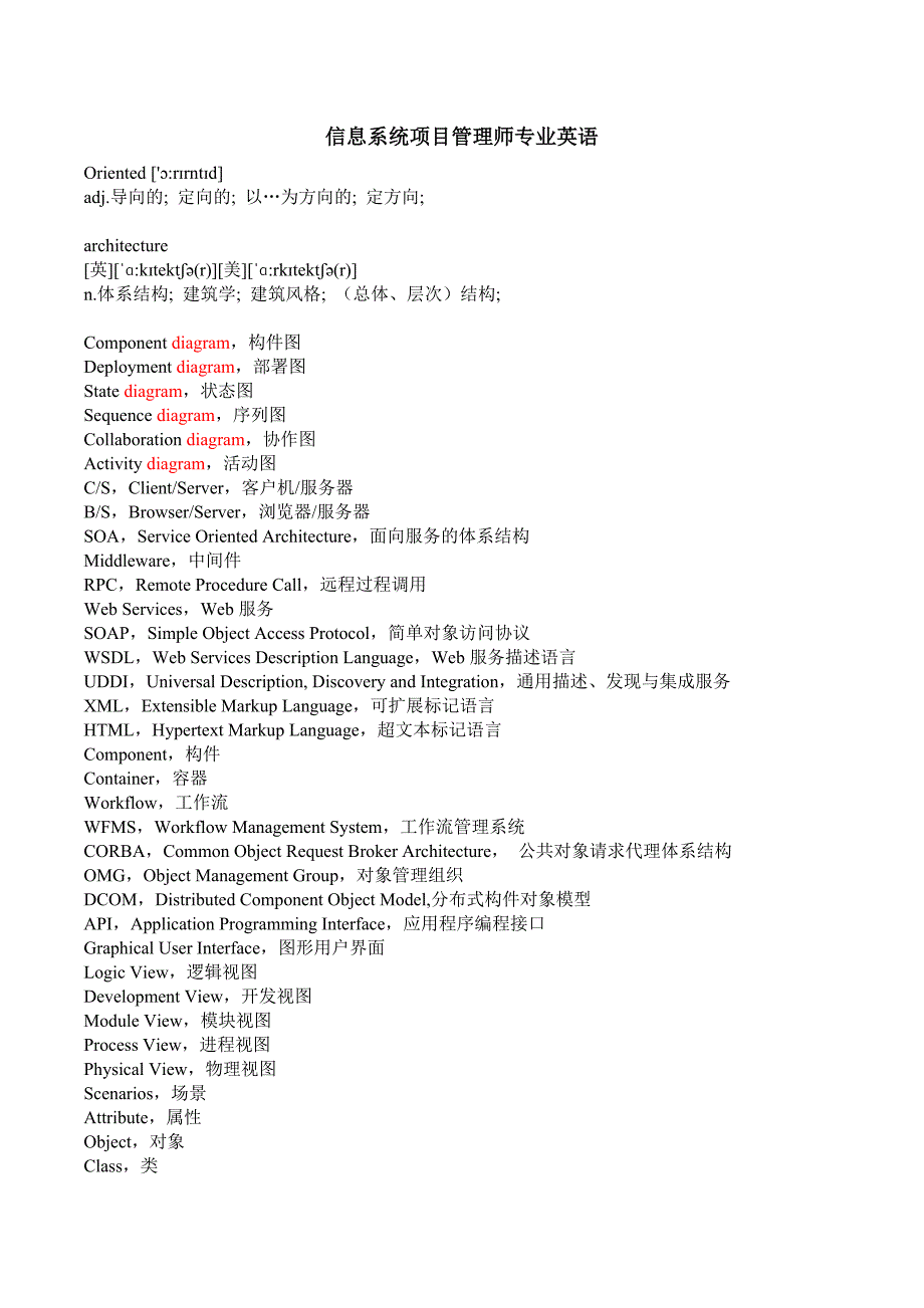 信息系统项目管理师专业英语_第1页