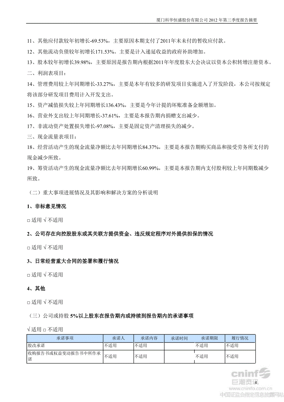 科华恒盛：第三季度报告正文_第4页