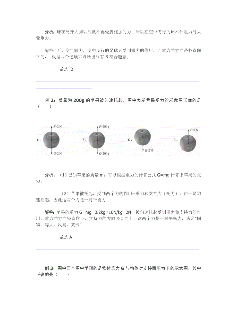 九年级上册物理《重力 示意图 》例题.doc_第2页