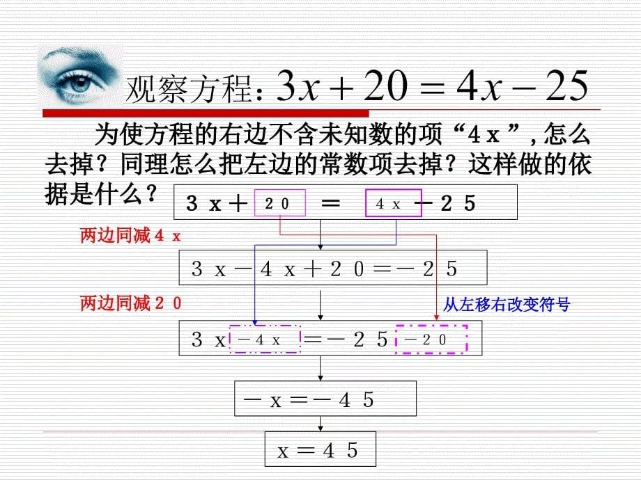 解一元一次方程３．２．２_第5页