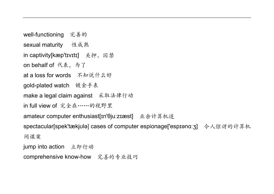 山西专升本大学英语大纲词汇一览表_第4页