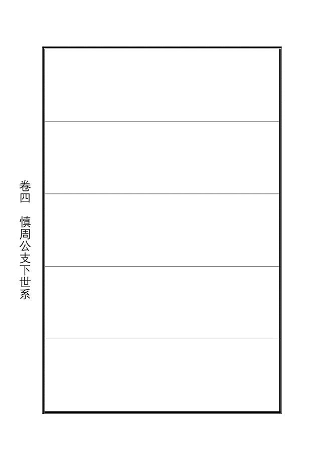 宗谱样本模板--族谱样本模板--家谱--谱牒--版面设计--排版--宗谱排版--word版--表格式--直接输入文字