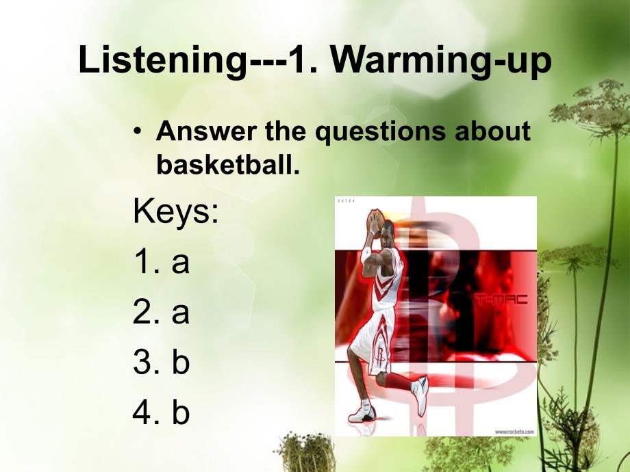 高中英语Module1BasketballPeriod4TY课件外研版选修7_第2页