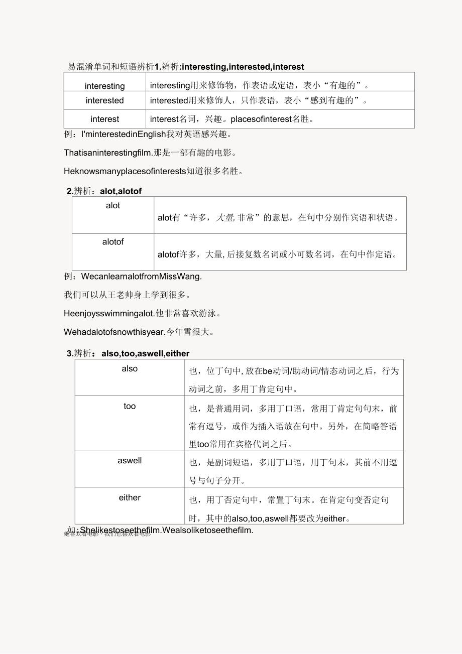 易混淆单词和短语辨析_第1页