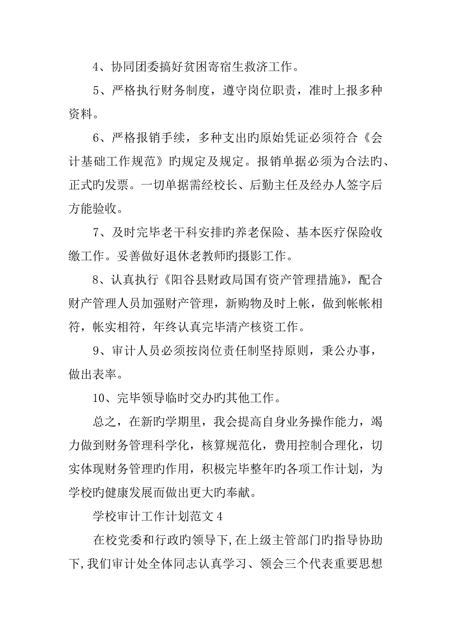 学校审计工作计划_第4页