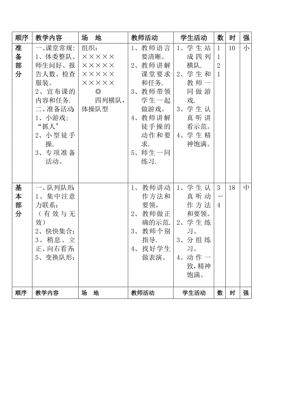 四年级下册《体育》全册教案_第3页