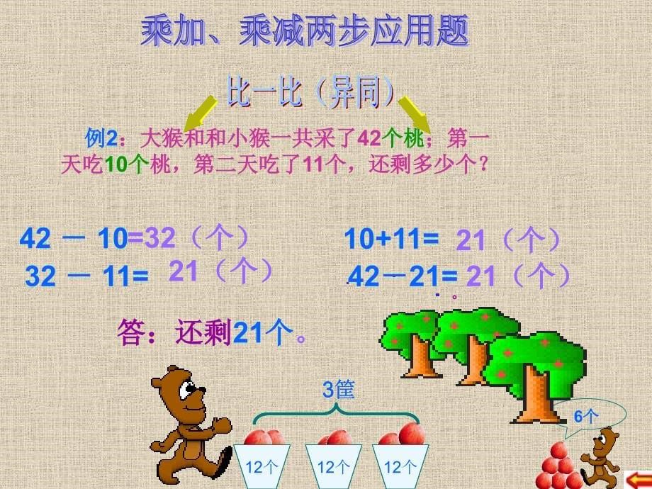 （苏教版）二年级数学下册课件乘加乘减两步应用题_第5页