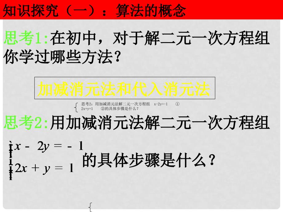 河南省洛阳市第二外国语学校高中数学 1.1.1算法的概念课件 新人教A版必修3_第4页