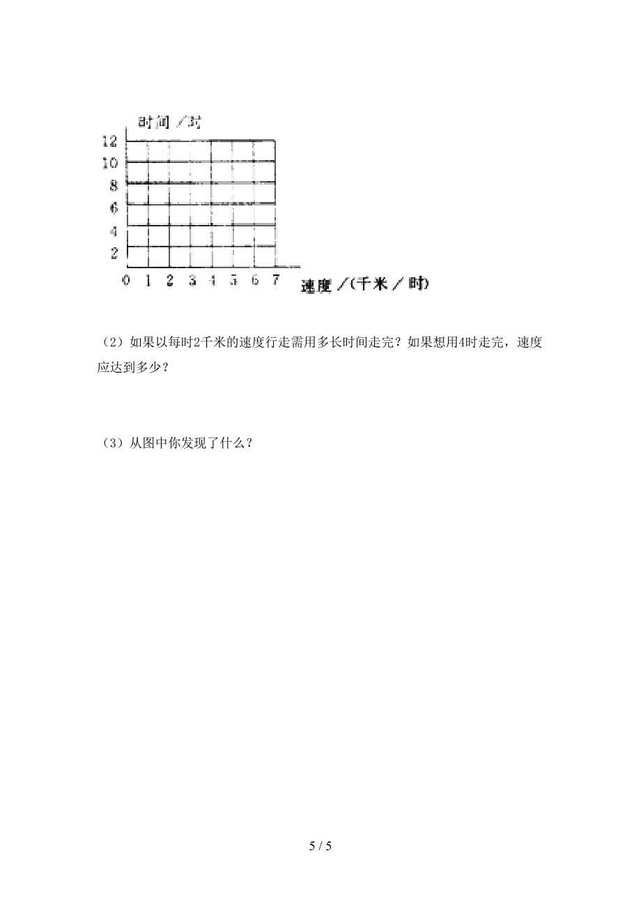 2021年小学六年级上学期数学期中考试必考题北师大版_第5页