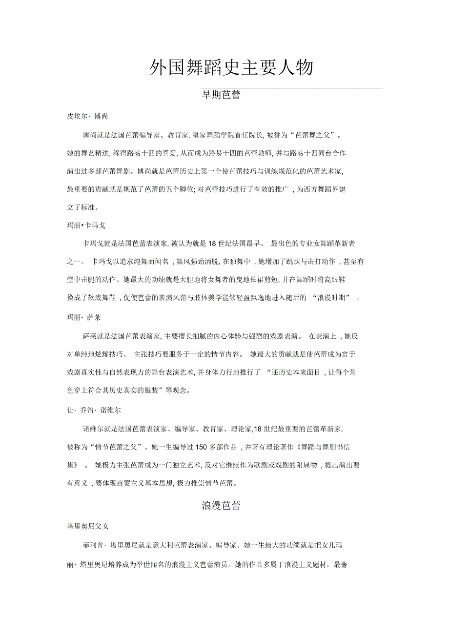 外国舞蹈史主要人物_第1页
