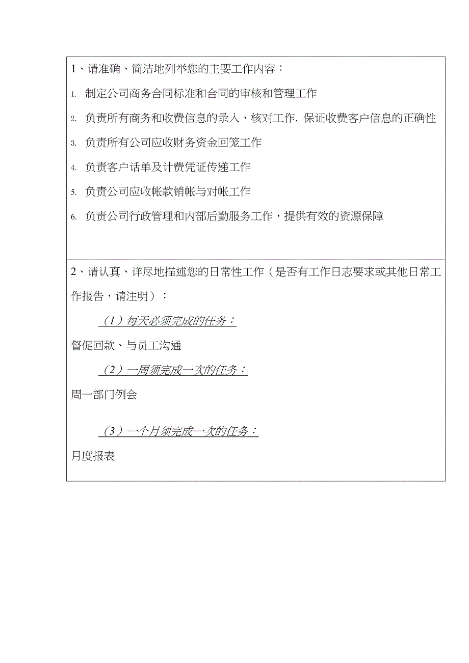 商务部-商务部经理工作分析问卷_第2页