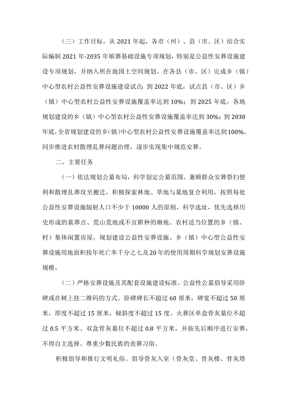 吉林省公益性安葬设施建设指导意见_第2页