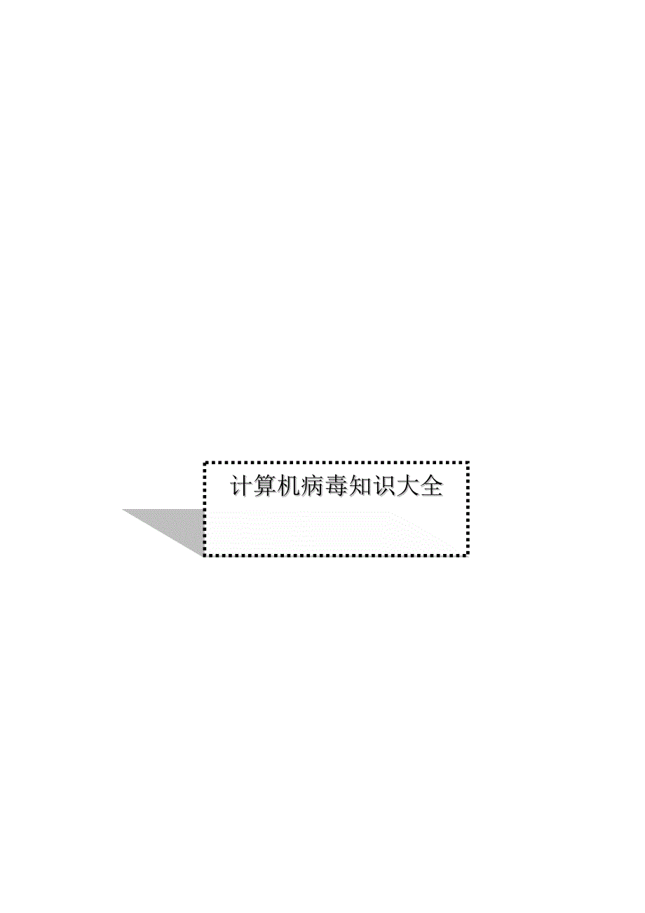 计算机病毒知识大全_第1页