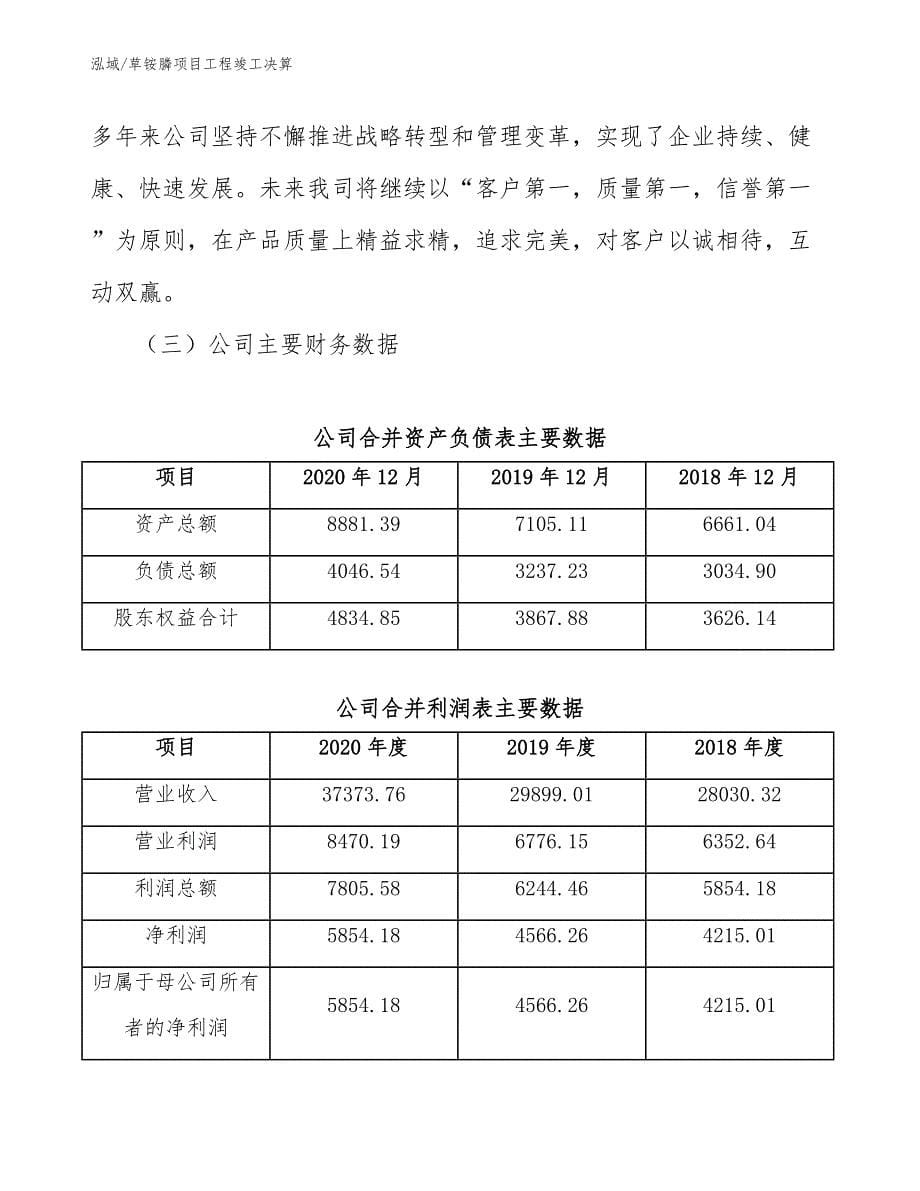 草铵膦项目工程竣工决算_第5页