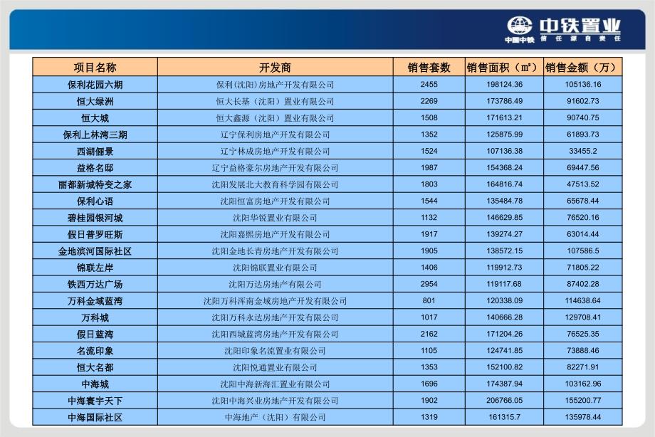 20沈阳中铁置业房地产项目竞品信息报告_第4页