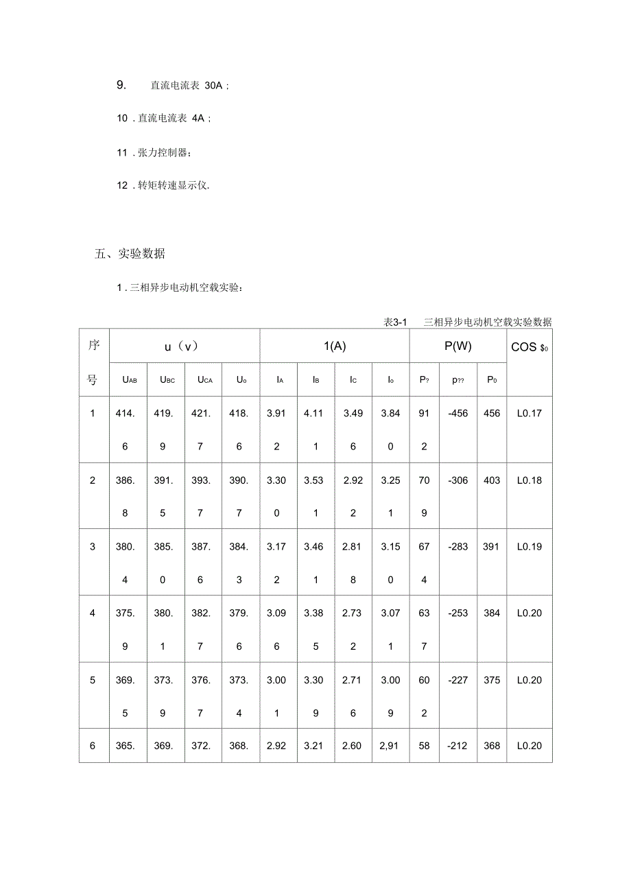 上海交大电机学实验+三相异步电动机参数与工作特性_第3页