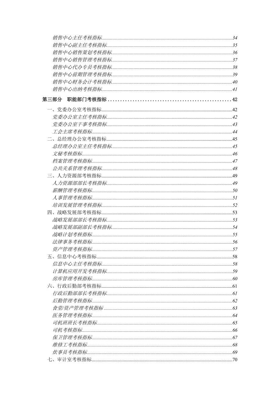 房地产公司绩效考核指标大全_第3页