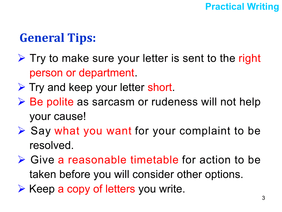 商务英语投诉信撰写Letterofcomplaint课堂PPT_第3页