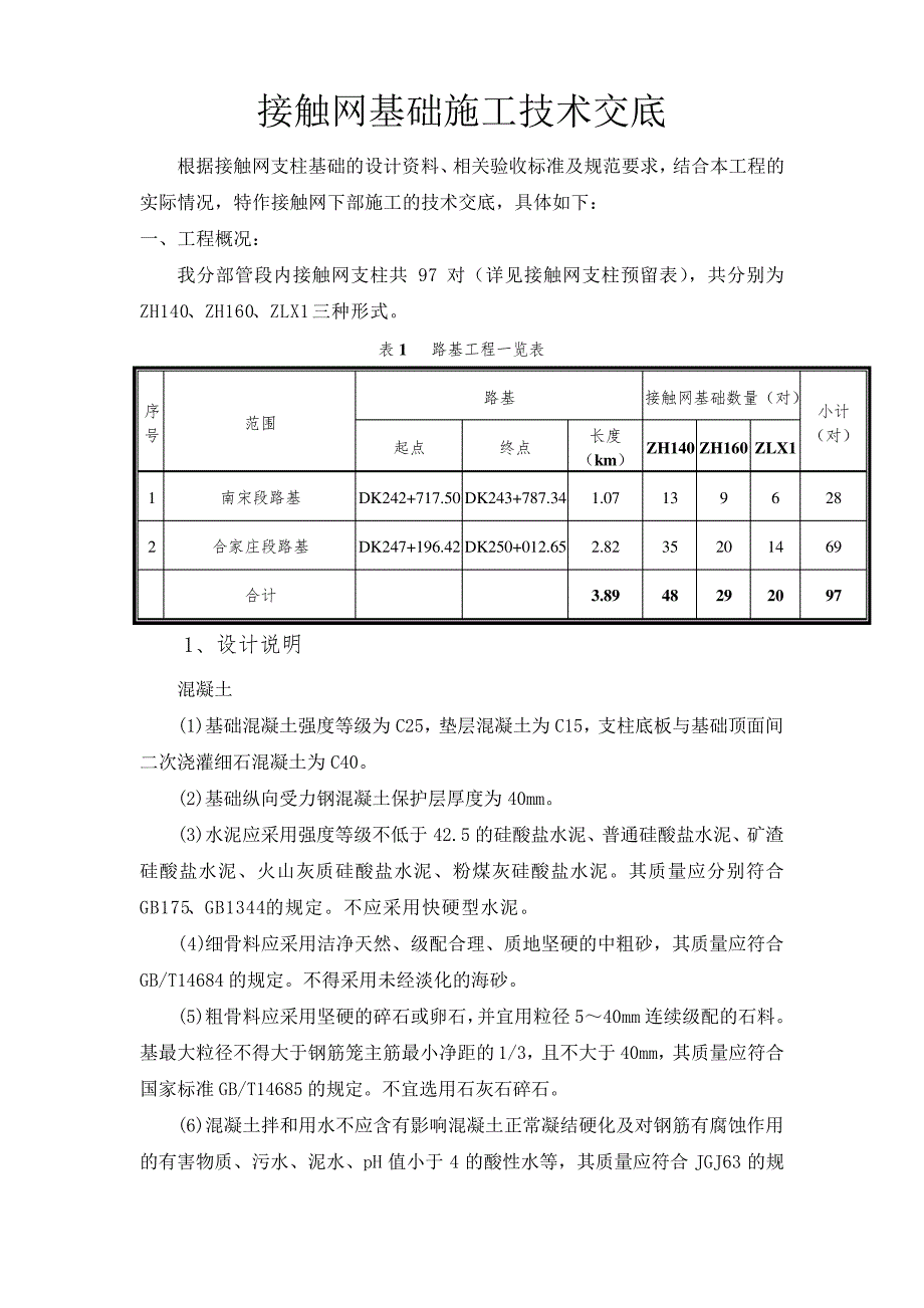 接触网基础施工技术交底_第1页