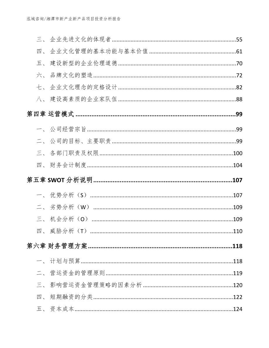 湘潭市新产业新产品项目投资分析报告模板范本_第2页
