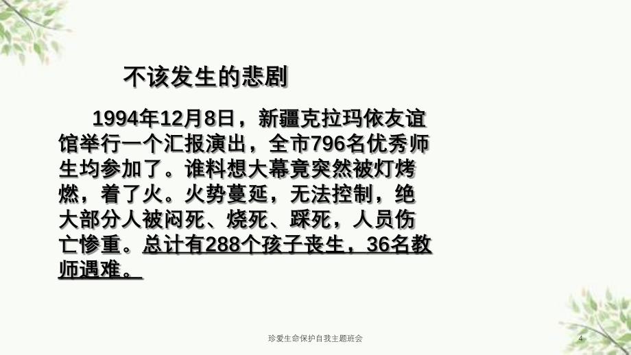 珍爱生命保护自我主题班会课件_第4页