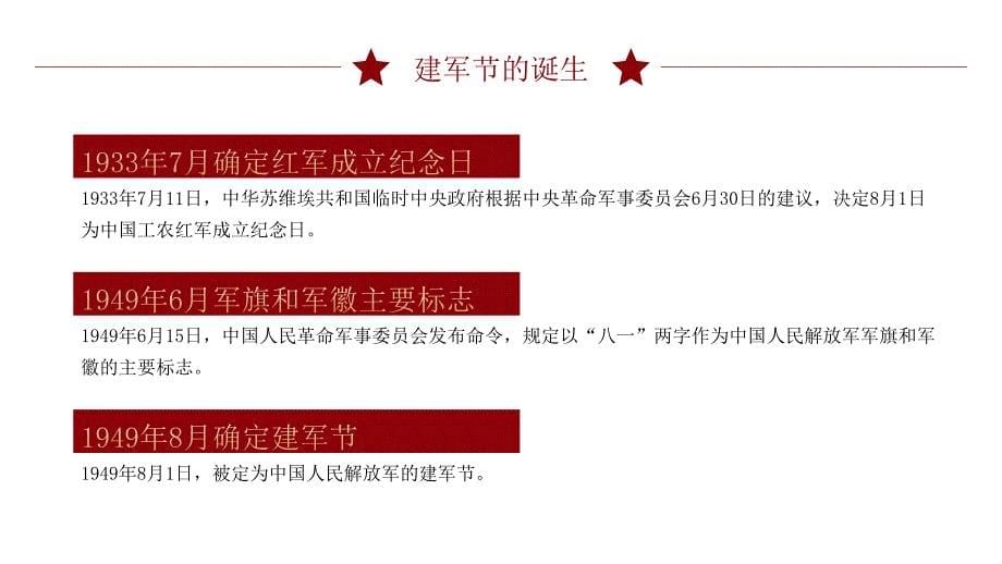 中国梦强军梦PPT红热烈庆祝八一建军节建军85周年专题党课PPT课件（带内容）_第5页