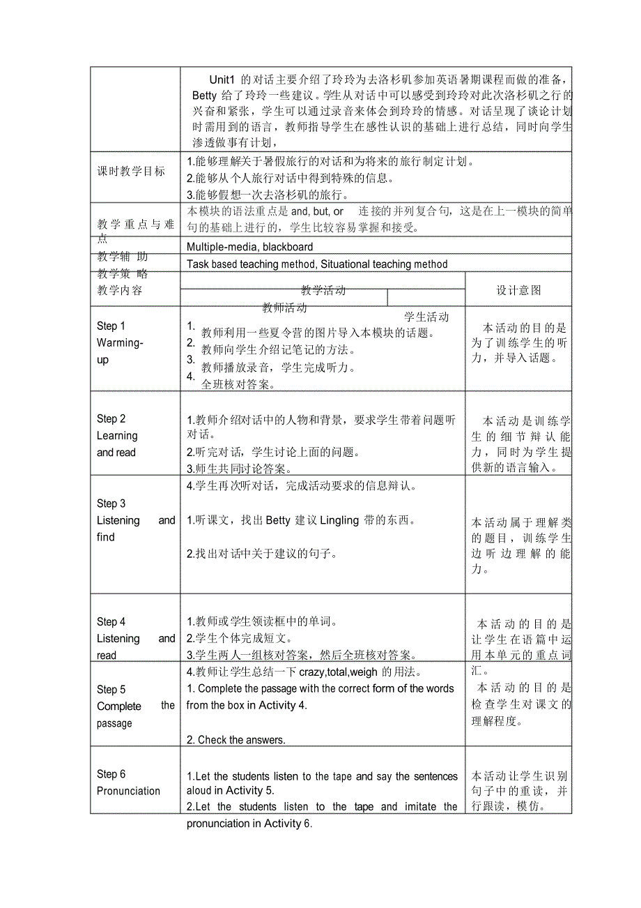 外研版英语教案八年级下册M7教学设计_第2页