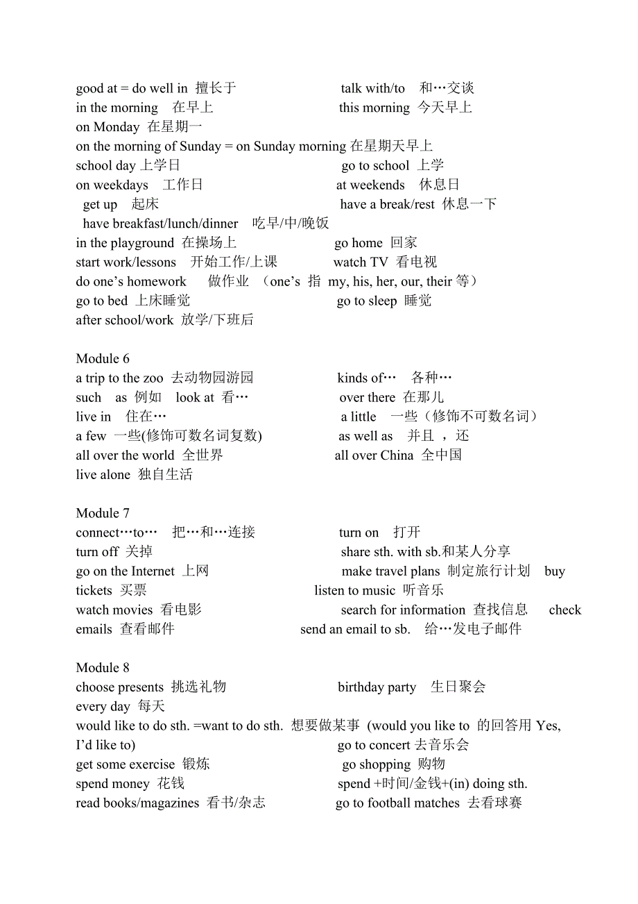 外研社2013秋起用七年级英语上册短语_第2页