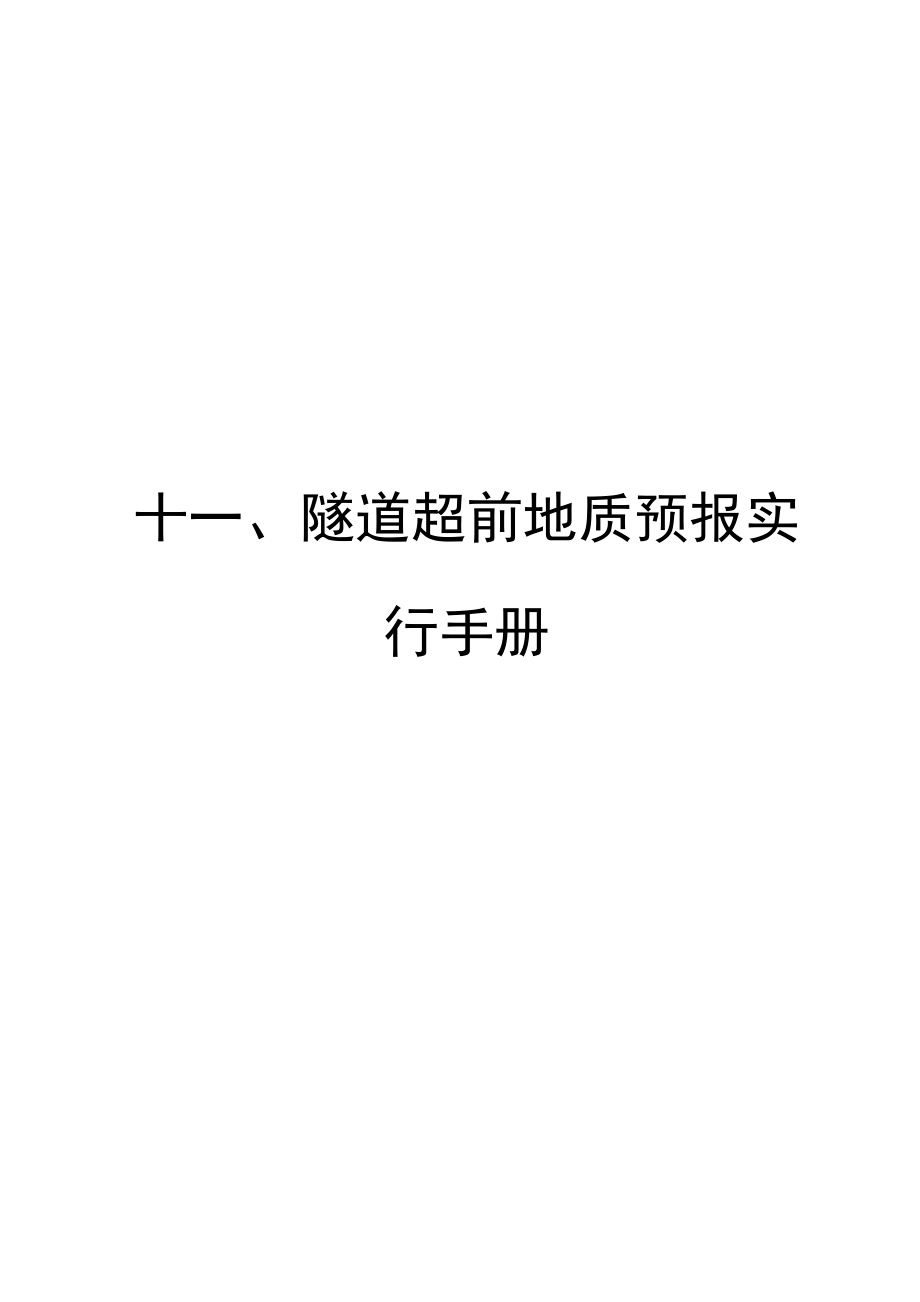 地质预报作业指导书_第1页