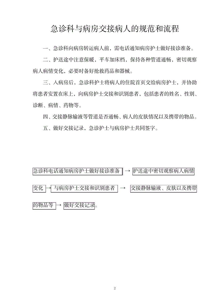 武汉市三甲医院-急诊护理工作流程一_第2页