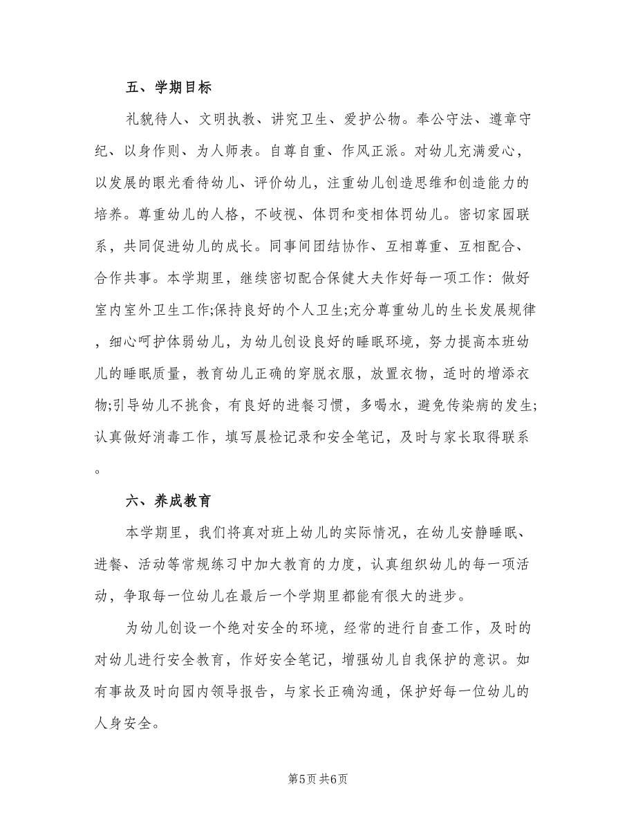 教师个人工作计划及目（2篇）.doc_第5页