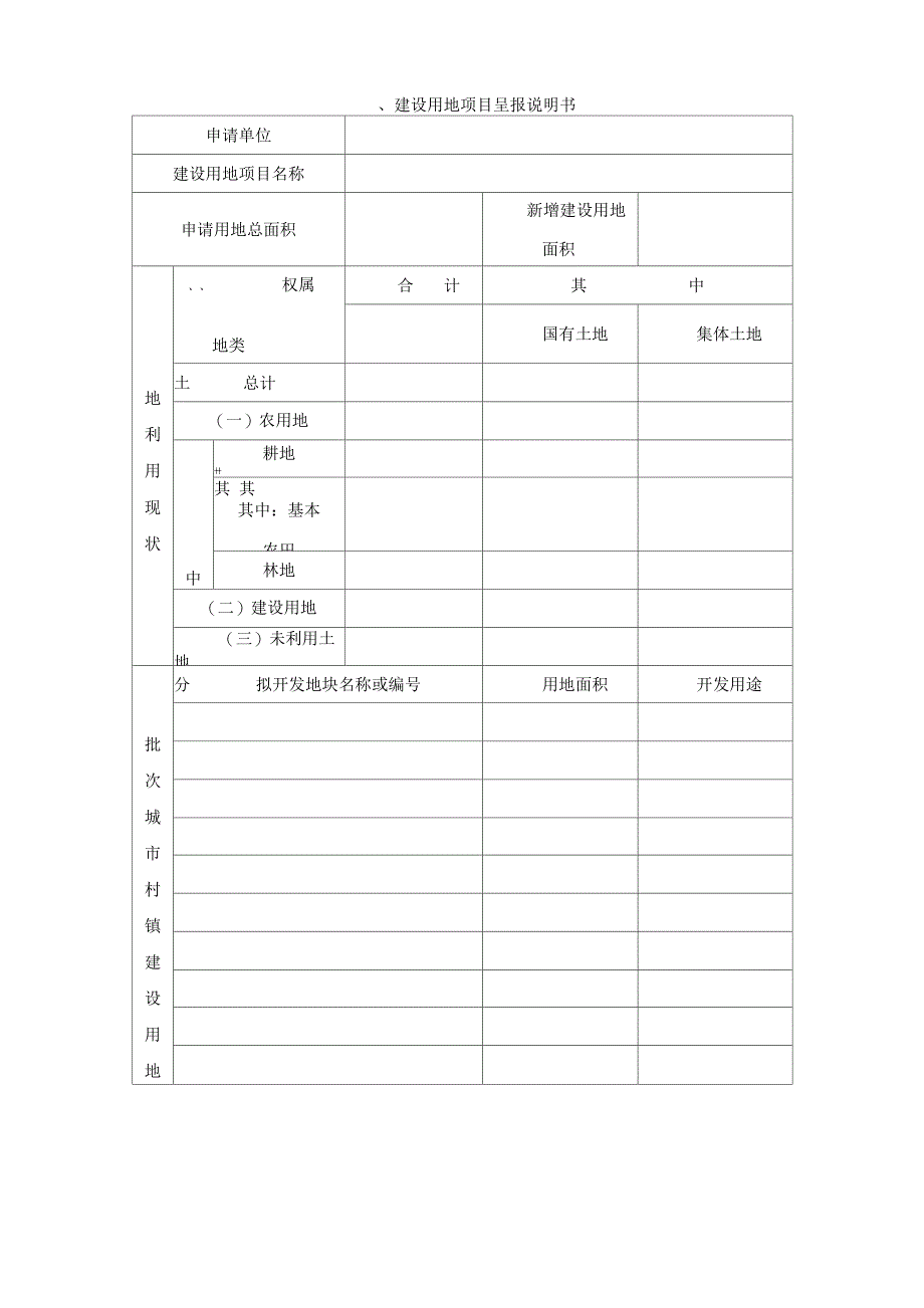 一书三方案一书四方案一书五方案建设用地项目呈报材料_第3页