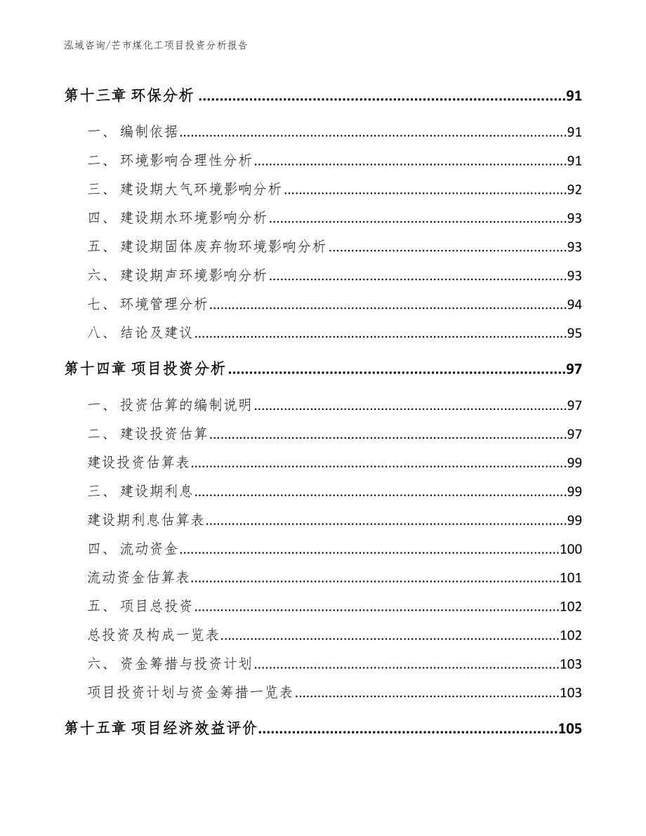 芒市煤化工项目投资分析报告（范文参考）_第4页