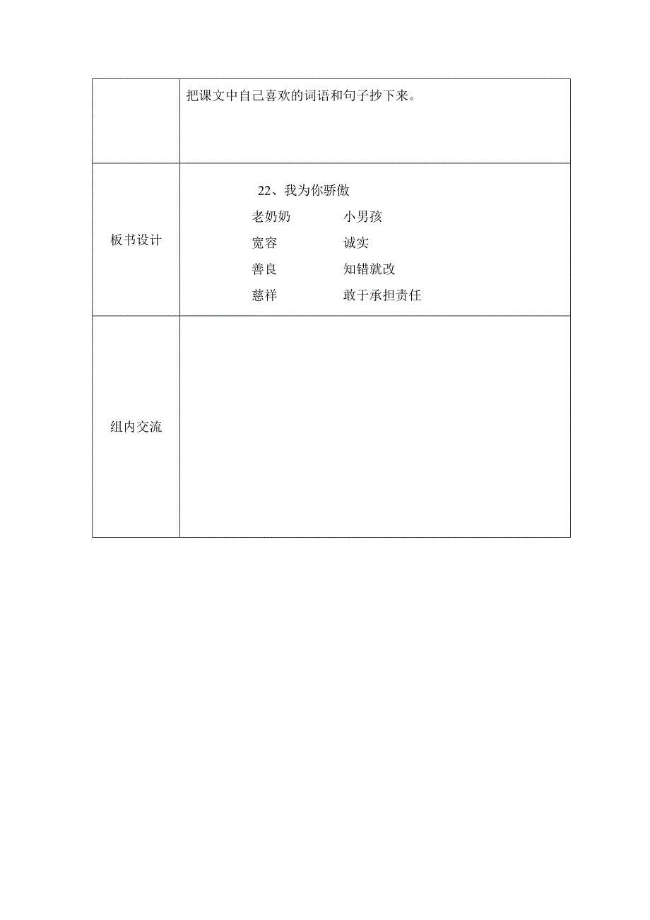 教师集体备课教《我为你骄傲》案_第4页