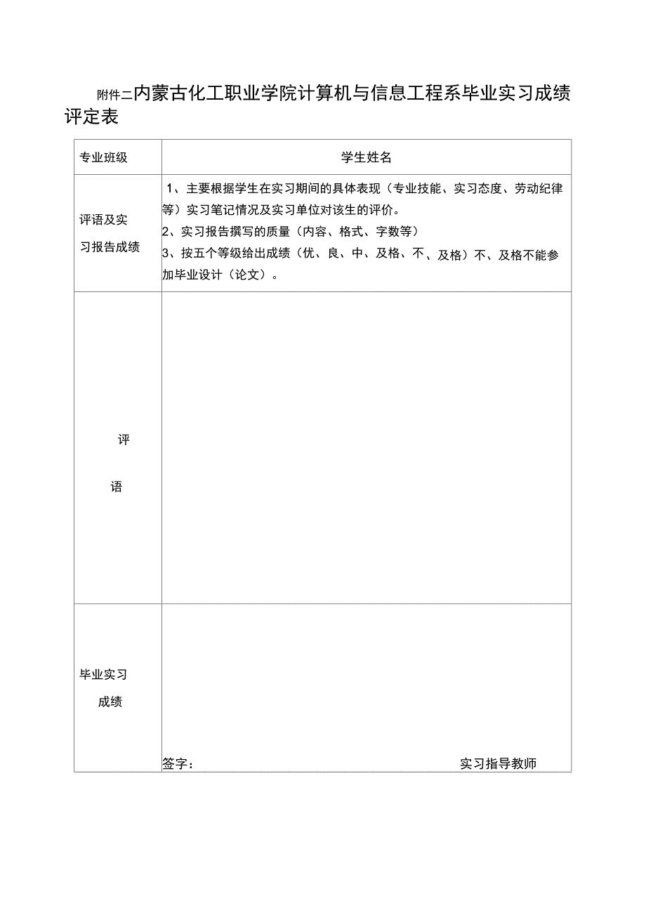 实习报告要打印的表_第2页