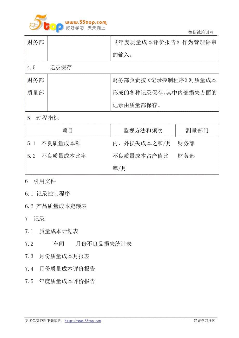 TS16949质量成本分析控制程序_第5页