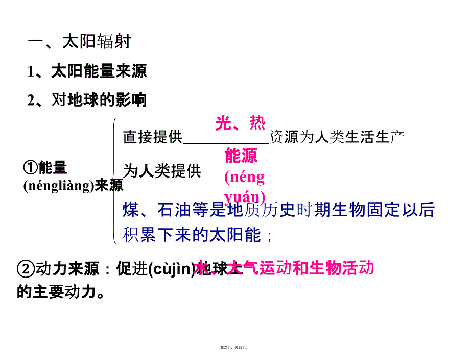 太阳辐射分布规律讲课讲稿_第1页