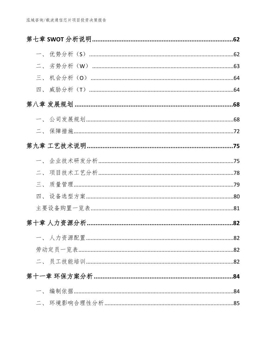 载波通信芯片项目投资决策报告_模板范本_第5页