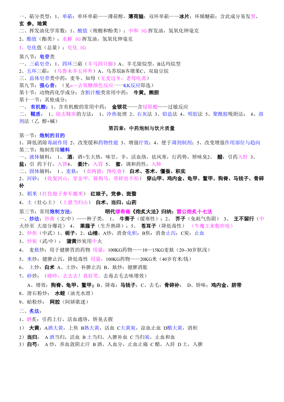 执业中药师考点总结：中药一_第3页